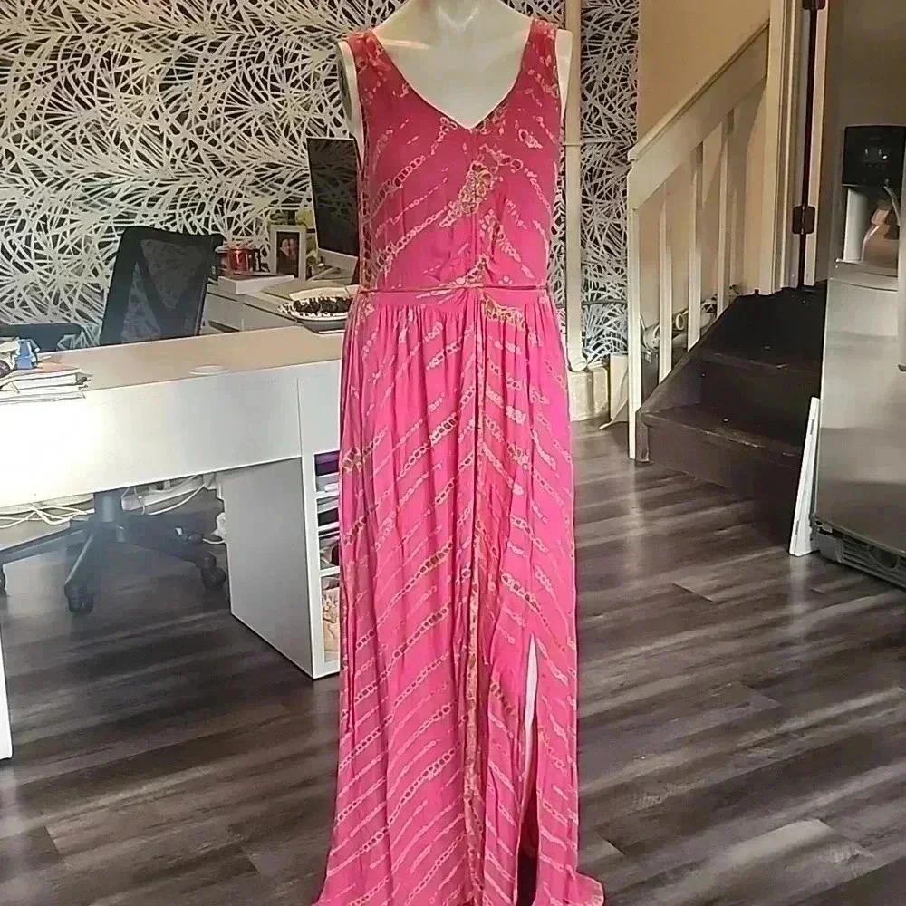 YOUNG FABULOUS & BROKE TIE DYE LONG DRESS SIZE M